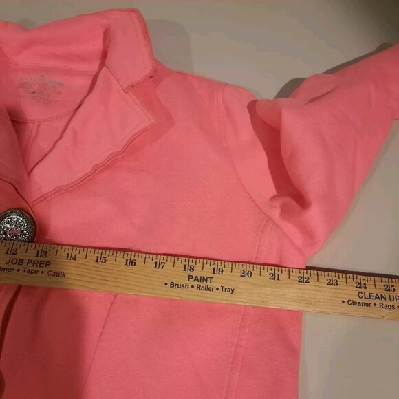 Neon Buddha Jacket Womens Large Pink‎ Blazer Artsy Buttons Stretch Boho Casual - Picture 8 of 10